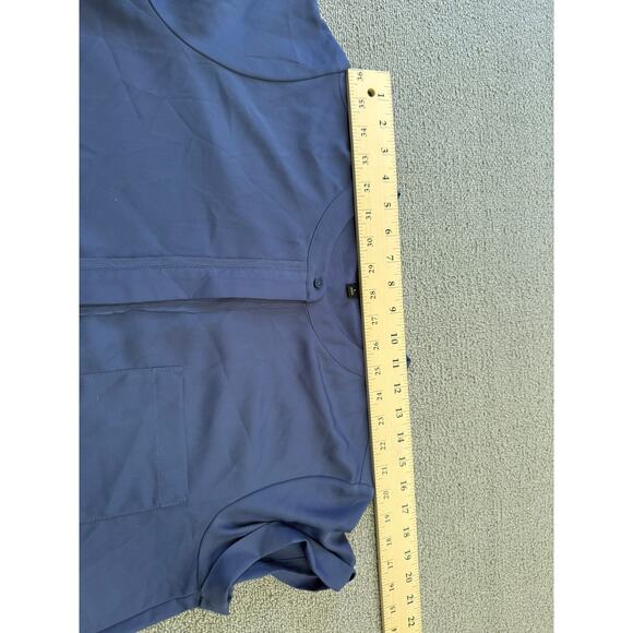 Simply Vera Verawang Women's Large Blue Short Sleeve Pocket Tunic Blouse - Picture 4 of 12